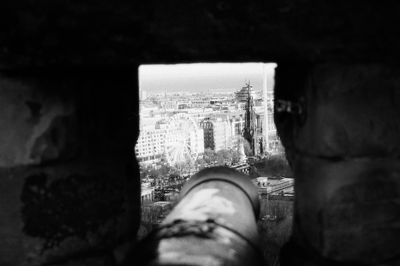 View from the post of a canon in the Edinburgh Castle